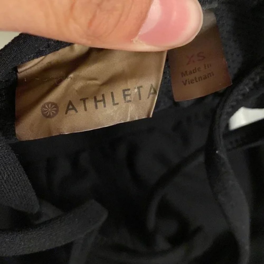 Athleta Pure Black Strappy Basic Active Sports Br… - image 8